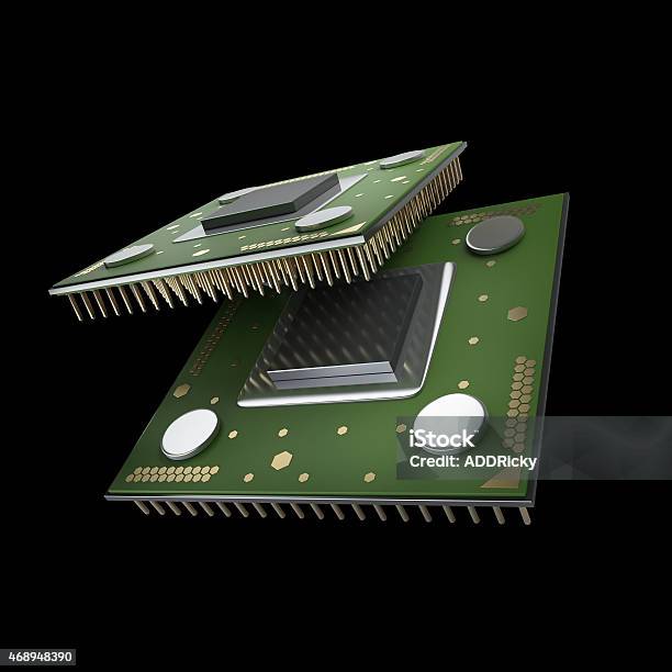 Processor Unit Cpu Concept 3d Render High Resolution Stock Photo - Download Image Now