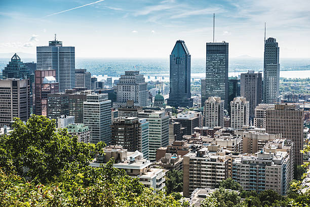 skyline Montreal stock photo