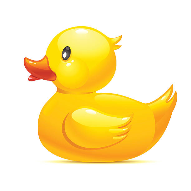 Rubber duck Rubber duck icon kids cleaning up toys stock illustrations