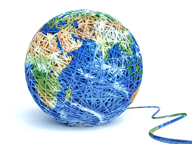istock Clew of wool forming a world globe 468952356