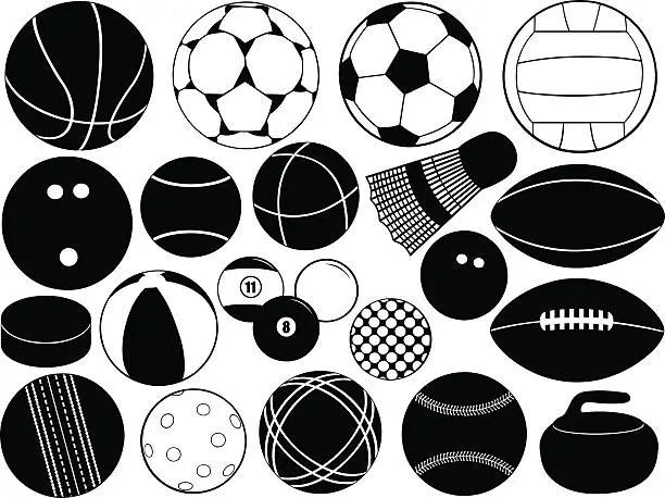 Vector illustration of Game balls