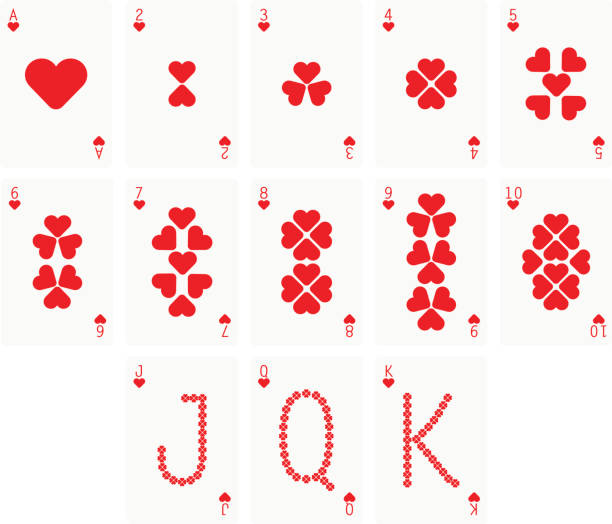 ilustraciones, imágenes clip art, dibujos animados e iconos de stock de corazón, a dos naipes - jack of hearts jack cards heart shape