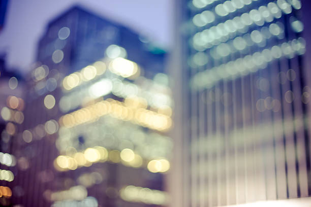 istock Abstract background of bokeh light at city night 468955772