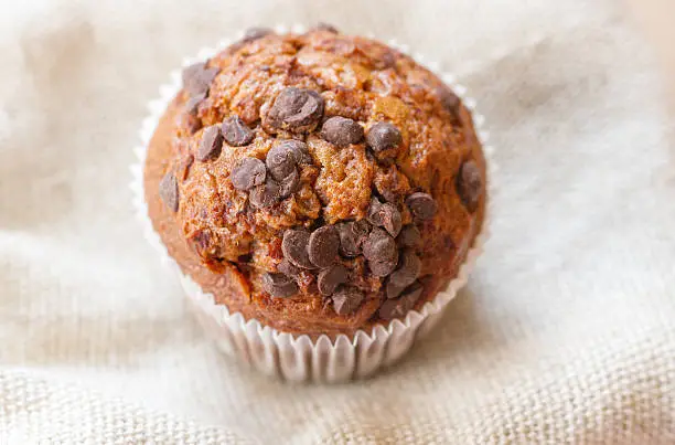 Photo of Homemade muffin with chocolate chips