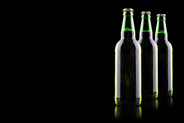 istock Bottle of beer with drops 468957089