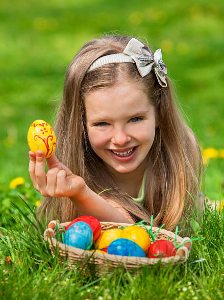 istock Child find easter egg outdoor 468957494