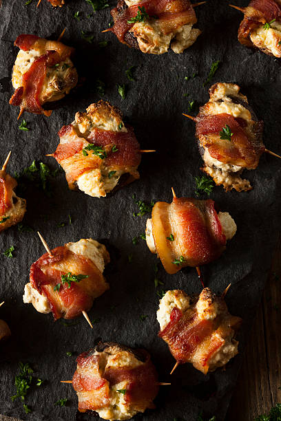 istock Homemade Bacon Wrapped Mushrooms 468957798