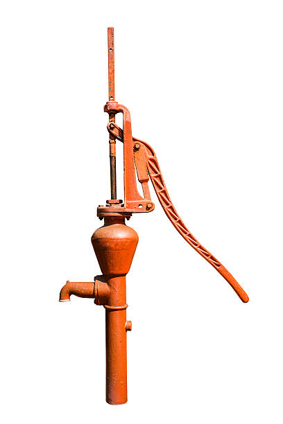 istock Old manual water pump isolated on white 468959918