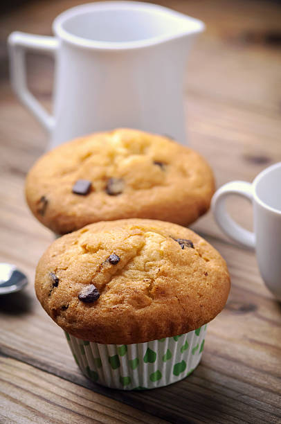 istock Freshly baked muffins with chocolate drops 468960144