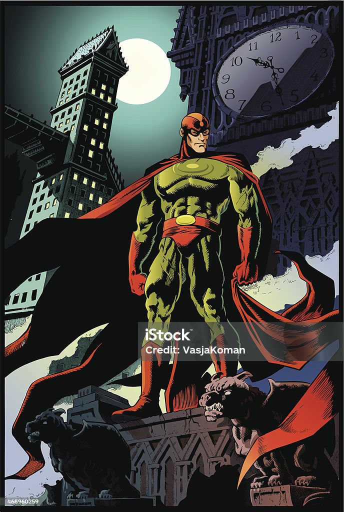 Mistério Super herói-Póster em inglês - Royalty-free Banda Desenhada - Publicação arte vetorial