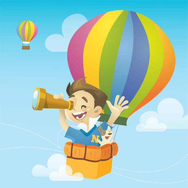 Hot Air Balloon Cartoon Stock Photos, Pictures & Royalty-Free Images -  iStock