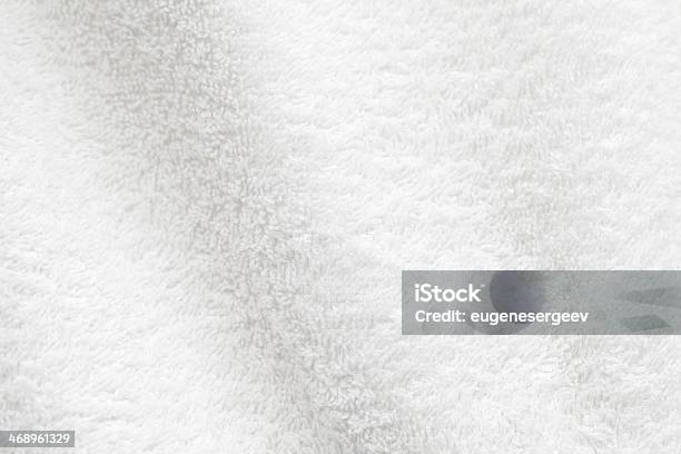 A Close Up Of A White Cotton Towel Stock Photo - Download Image Now - Abstract, Blanket, Close-up