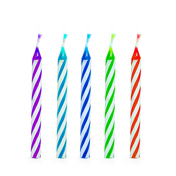 Kids birthday candles Kids birthday candles, clipping path included. birthday candle stock pictures, royalty-free photos & images