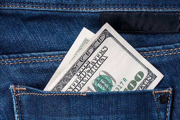 現金のジーンズ - pocket inside of jeans empty ストックフォトと画像