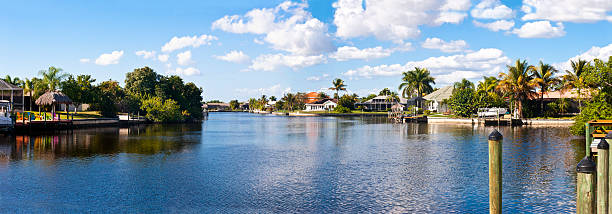istock Tropical wide waterway panorama 468963249