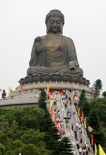 big buddah big buddah an attraction in hong kong tian tan buddha stock pictures, royalty-free photos & images