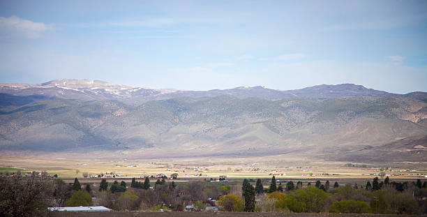 istock Monroe valley in central utah with mountains and homes 468967800