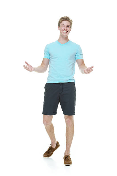 istock Casual man laughing with arms outstretched 468967960