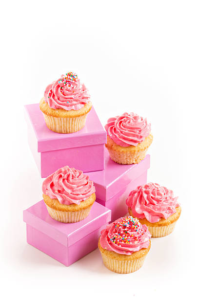 istock Cupcakes with frosting and sprinkles 468972627