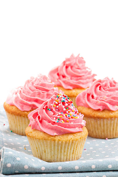 istock Cupcakes with frosting and sprinkles 468972639