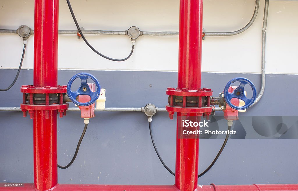 Water sprinkler and fire fighting system Concrete Stock Photo