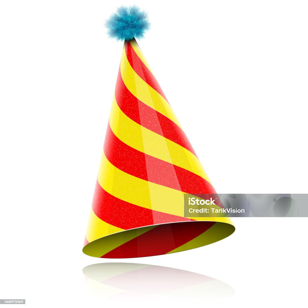 Colorido brillante sombrero para celebrar. - arte vectorial de Gorro de fiesta libre de derechos