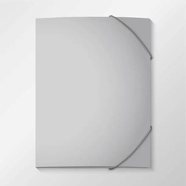 Vector illustration of folders with elastic bands