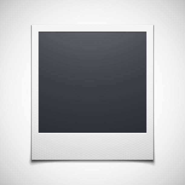 Photo frame isolated on white background Polaroid photo frame isolated on white background. Vector illustration clock borders stock illustrations