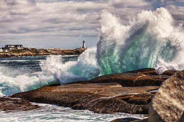 Photo of Windswept Heavy Surf at Peggys Cove Nova Scotia Canada
