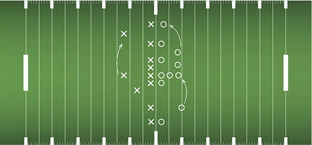 american football field background in view from above american football field background in view from above wide receiver athlete stock illustrations