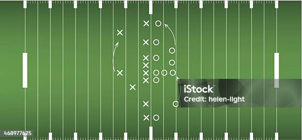 American Football Field Background In View From Above Stock Illustration - Download Image Now