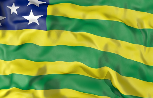 Sergipe state corrugated flag 3d illustration