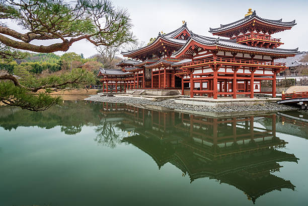 Kyoto, Japan - March 7, 2015: Byodo-in is a Buddhist temple in the city of Uji in Kyoto Prefecture, Japan