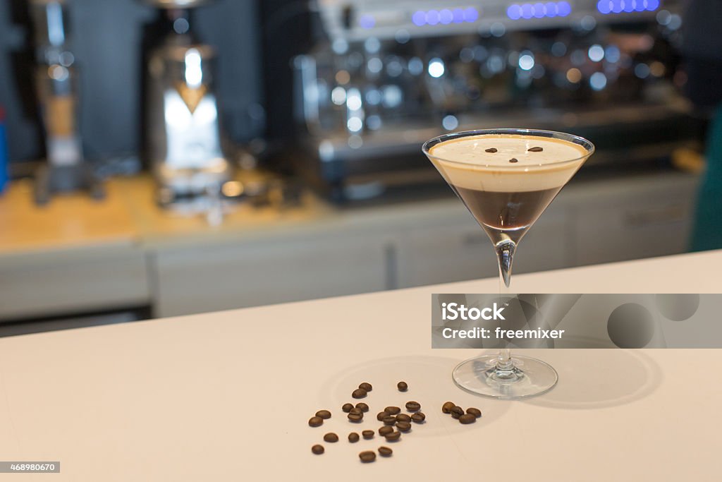 Coffee martini alcoholic cocktail mix drink Martini Stock Photo