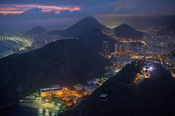 Rio de Janiero at Night stock photo