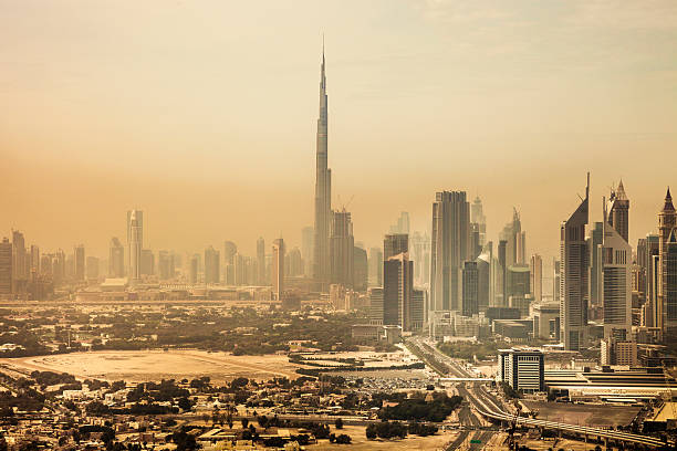 istock Dubai downtown skyscrapers and office buildings 468984794
