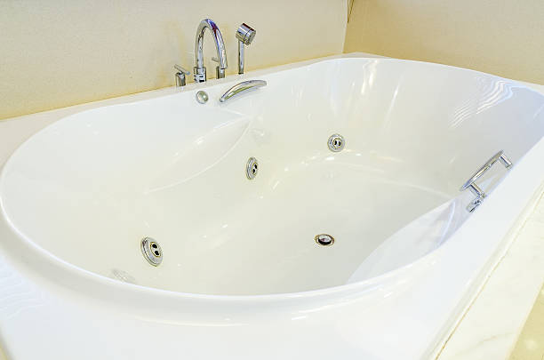 istock White hot tub in modern bathroom 468985580