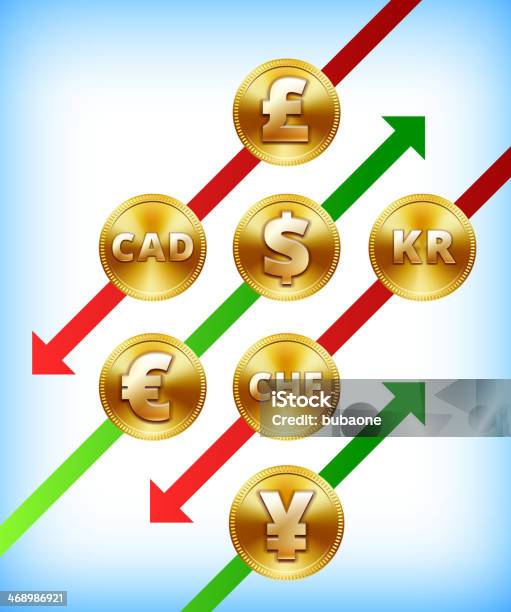 International Gold Münzen Leibhöhe Und Herbst Stock Vektor Art und mehr Bilder von Digital generiert - Digital generiert, Fallen, Geldmünze