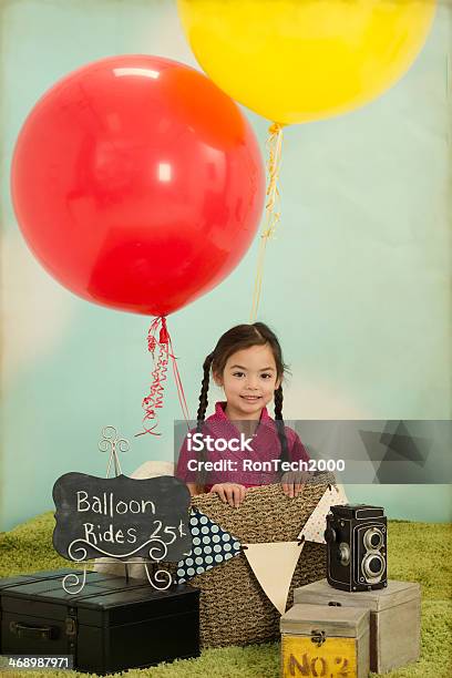 Pretending Kid Stock Photo - Download Image Now - Adult Imitation, Artificial, Balloon