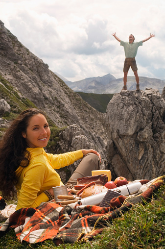 Salzburger Land, couple having picnic
