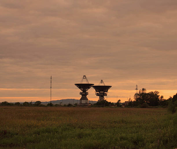 Outer-space communication locator stock photo