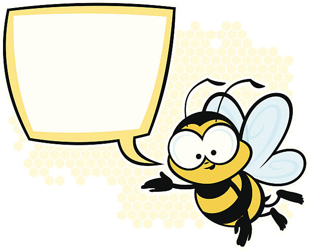 Bee Bubble vector art illustration