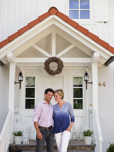 istock Couple standing in front of entrance 468992244