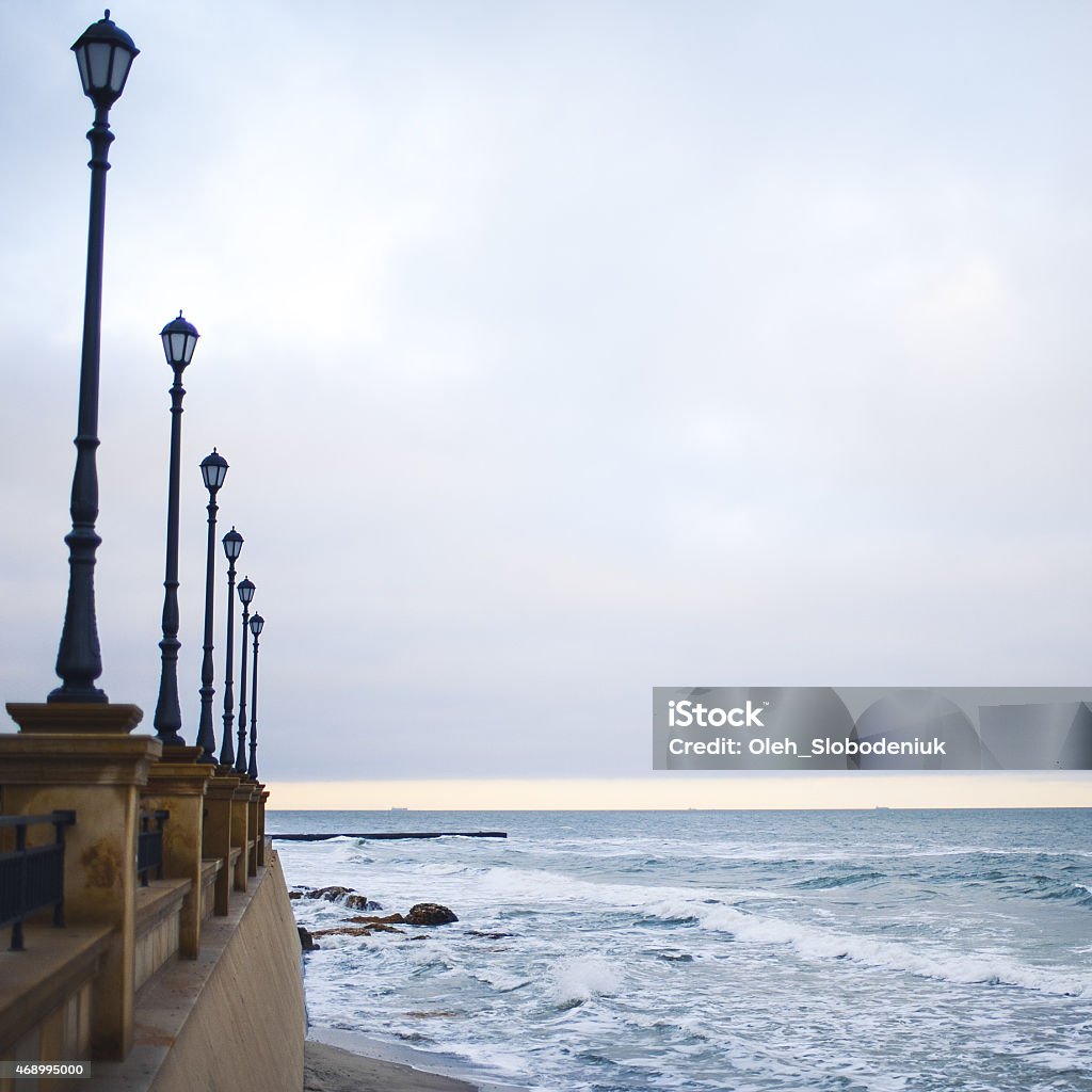 Seascape Seascape and pier  2015 Stock Photo