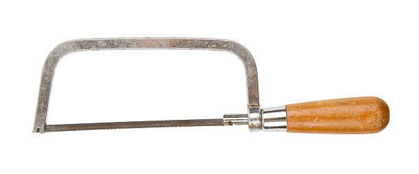 istock Very old small iron metal saw 468999271