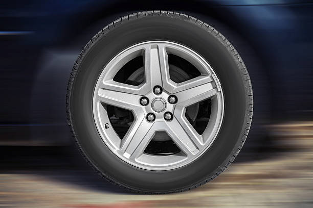 istock Modern automotive wheel on light alloy disc 468999362