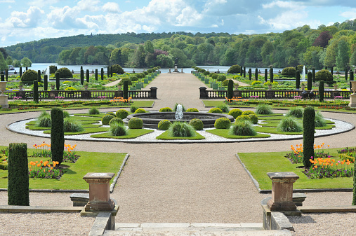 Trentham Gardens are formal Italianate gardens, part of an English landscape park in Trentham, Staffordshire. The site is located on the southern fringe of the city of Stoke-on-Trent, England.