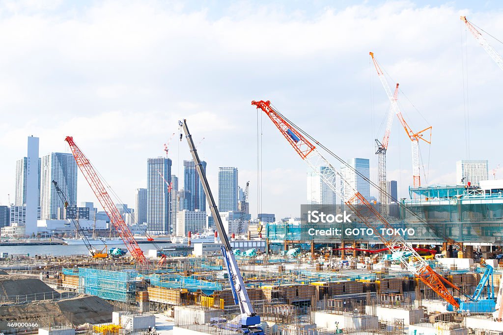 Construction Site Construction Site in Tokyo, Japan. 2015 Stock Photo