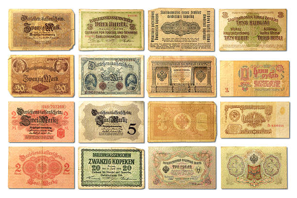 istock Old currency - German, Russian & Lithuanian 469000798