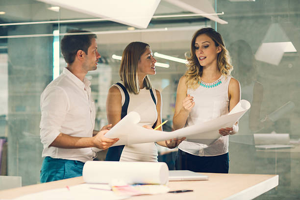 istock Architects Expertise Blueprint in the office. 469002128